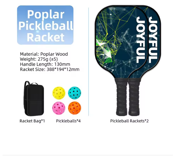 PickleClassic V2 T700 Beginner's Set - 2 paddles, 4 balls, 1 bag