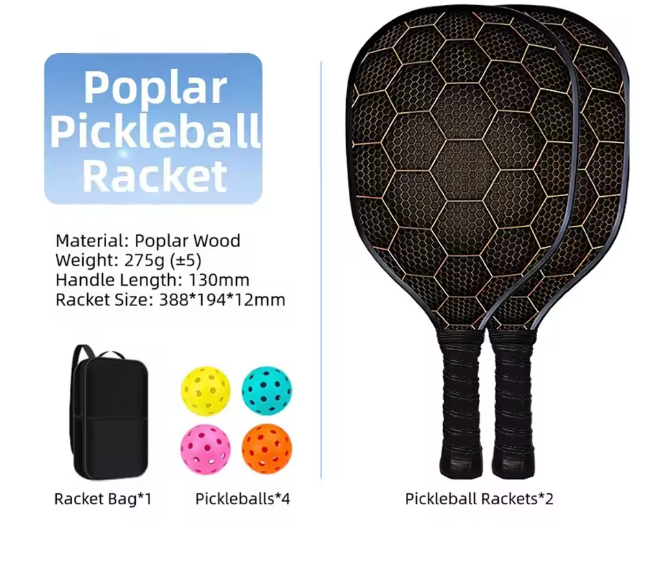 PickleClassic V2 T700 Beginner's Set - 2 paddles, 4 balls, 1 bag