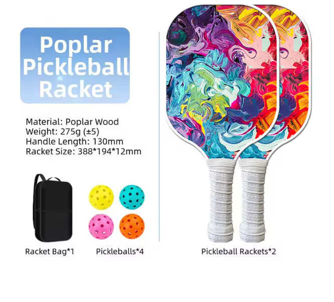 PickleClassic V2 T700 Beginner's Set - 2 paddles, 4 balls, 1 bag