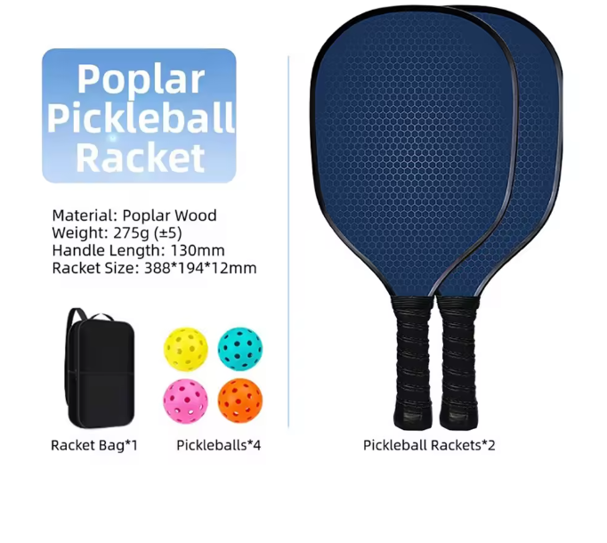 PickleClassic V2 T700 Beginner's Set - 2 paddles, 4 balls, 1 bag
