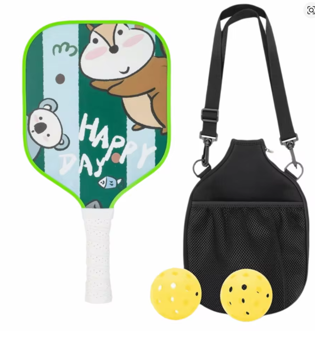 PickleClassic Kids Set - "Happy Day" - 2 balls, paddle and bag included