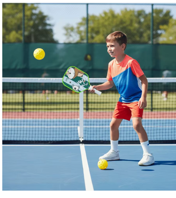 PickleClassic Kids Set - "Happy Day" - 2 balls, paddle and bag included